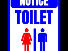 Sign notice toilet